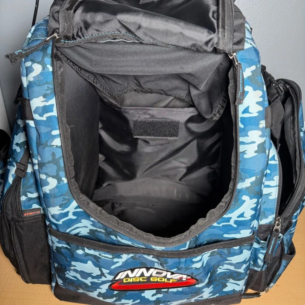 Innova Disc Golf Backpack Blue Camo HeroPack Padded Straps Bag